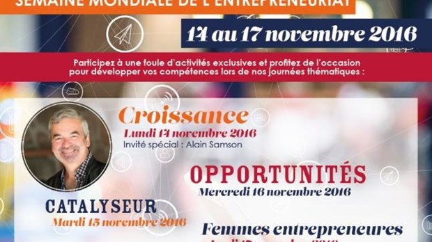 Le CLD de La Vallée-du-Richelieu dévoile  la programmation de la Semaine mondiale de l’entrepreneuriat 2016