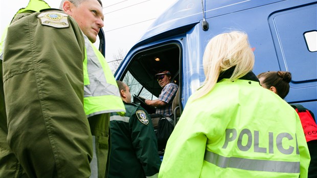 Importante opération policière ciblant les camionneurs