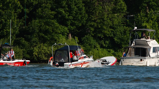 Un bateau coule dans le Richelieu