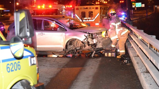 Accident avec blessées sur le pont Jordi-Bonet
