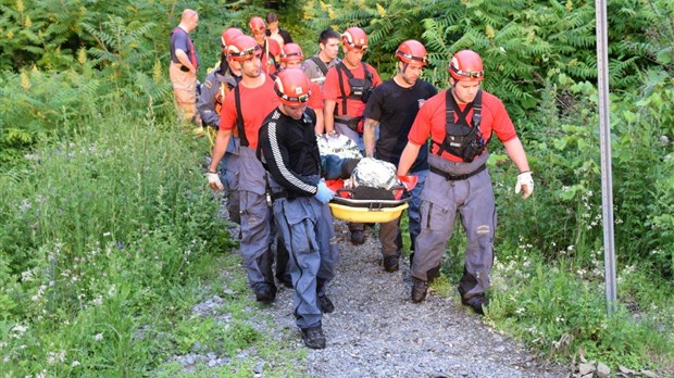 Chute d'un marcheur sur le mont Saint-Hilaire