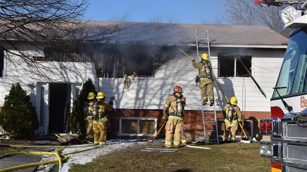 Un incendie fait un blessé leger