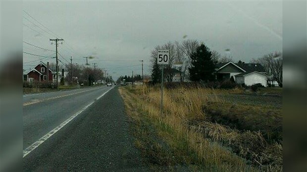 Route 231: La limite de vitesse sera de 70 km/h aux entrées de Saint-Damase
