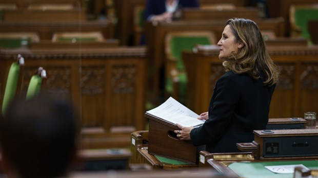 Voici les points saillants du budget fédéral présenté par Chrystia Freeland